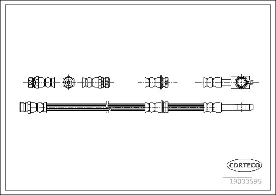 CORTECO 19033595 Fren Sistemleri Fren Hortumları - VW TOURAN (1T3) uyumlu