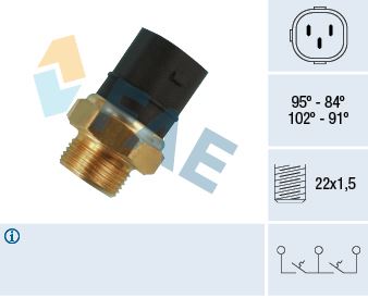 FAE 38180 Soğutma Sistemi Kontrol Ünitesi - VW JETTA II (19E, 1G2, 165) uyumlu