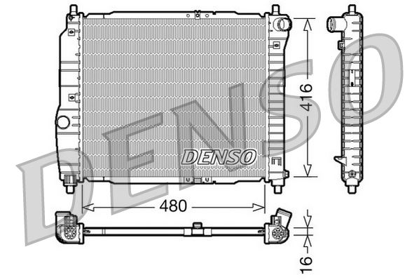 DENSO DRM15003 Soğutma Sistemi Su Soğutucu & Parçaları - DAEWOO KALOS (KLAS) uyumlu