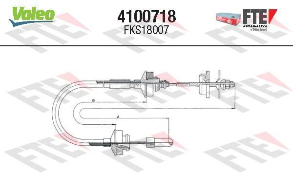 VALEO 4100718 Debriyaj Sistemi Debriyaj Teli - PEUGEOT 205 II (20A/C) uyumlu