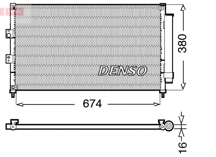 DENSO DCN40014 İklimlendirme Sistemi Klima Radyatörü - HONDA CIVIC VIII Sedan (FD, FA) uyumlu