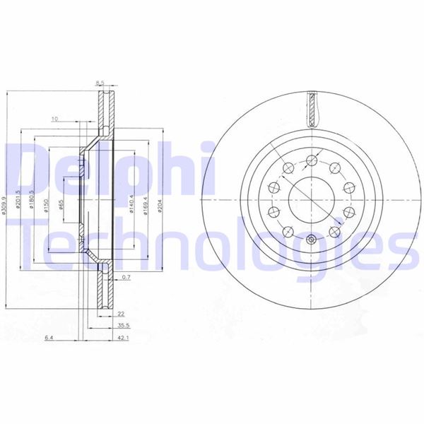 DELPHI BG3975 Fren Sistemleri Fren Diski - VW PASSAT B7 (362) uyumlu