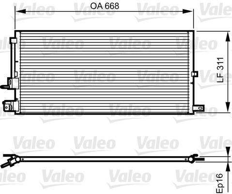 VALEO 814199 İklimlendirme Sistemi Klima Radyatörü - JAGUAR X-TYPE I (X400) uyumlu