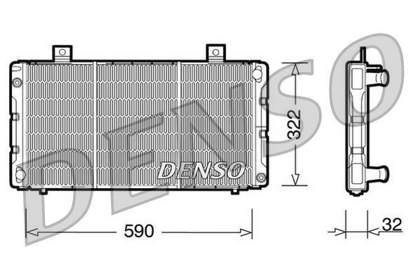 DENSO DRM25003 Soğutma Sistemi Su Soğutucu & Parçaları - SAAB 900 I Combi Coupe uyumlu