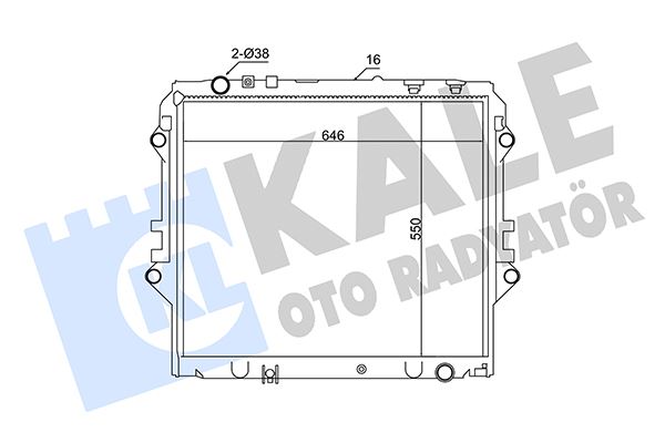 KALE OTO RADYATÖR 354225 Soğutma Sistemi Su Soğutucu & Parçaları - TOYOTA HILUX VIII Pick-up (_N1_) uyumlu