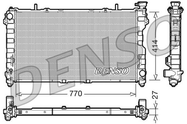 DENSO DRM06011 Soğutma Sistemi Su Soğutucu & Parçaları - CHRYSLER VOYAGER IV (RG, RS) uyumlu