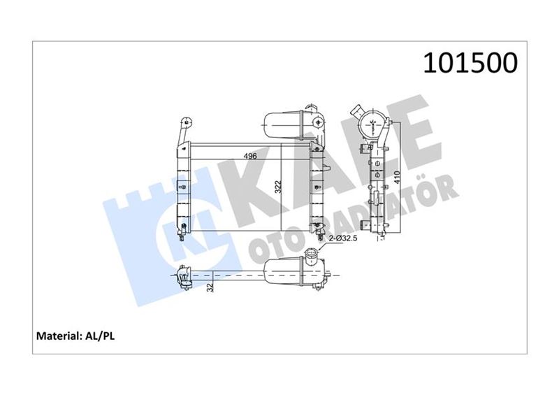 Su Radyatörü - KALE OTO RADYATÖR - 0108112AL