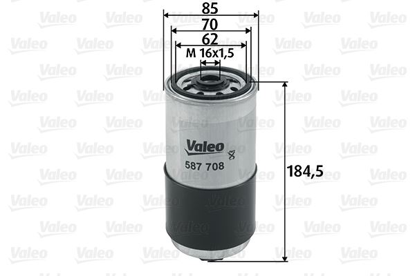 VALEO 587708 Yakıt Sistemi Yakıt Filtresi - AUDI 80 B3 Sedan (893, 894, 8A2) uyumlu