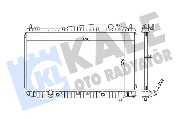 KALE OTO RADYATÖR 355300 Soğutma Sistemi Su Soğutucu & Parçaları - DAEWOO EVANDA (KLAL) uyumlu