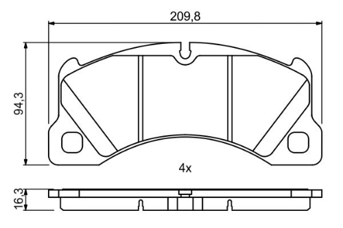 BOSCH 0 986 494 787 Fren Sistemleri Fren Balatası - PORSCHE CAYENNE (92A) uyumlu