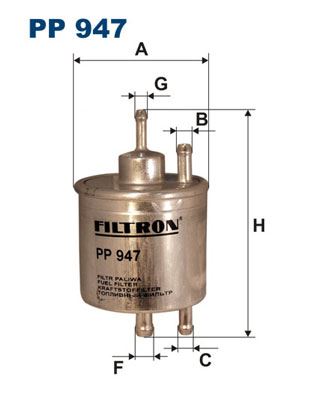 FILTRON PP 947 Yakıt Sistemi Yakıt Filtresi - MERCEDES-BENZ A-SERISI (W168) uyumlu