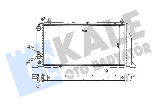 KALE OTO RADYATÖR 367300 Soğutma Sistemi Su Soğutucu & Parçaları - AUDI 80 B3 Sedan (893, 894, 8A2) uyumlu