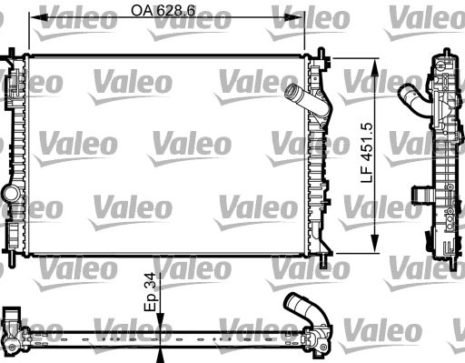 VALEO 735461 Soğutma Sistemi Su Soğutucu & Parçaları - NISSAN QASHQAI I (J10, NJ10) uyumlu