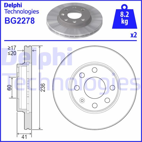 Fren Diski - DELPHI - BG2278 Ürün Görseli