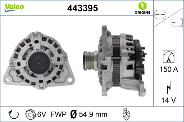 VALEO 443395 Elektrik Sistemi Alternatör - IVECO DAILY VI Platform şasi uyumlu