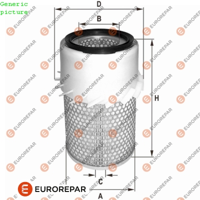 EUROREPAR 1680340480 Motor Hava Filtresi - MITSUBISHI PAJERO II Canvas Top (V2_C, V4_C) uyumlu