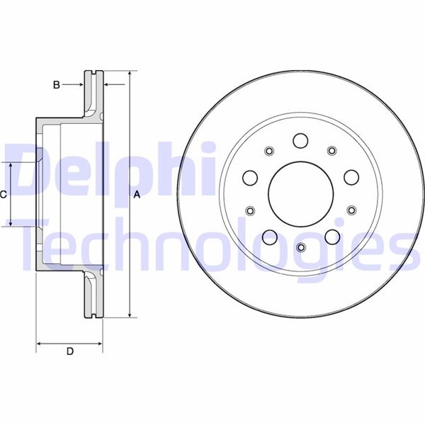 DELPHI BG4796C Fren Sistemleri Fren Diski - FIAT DUCATO Panelvan/Van (250_) uyumlu