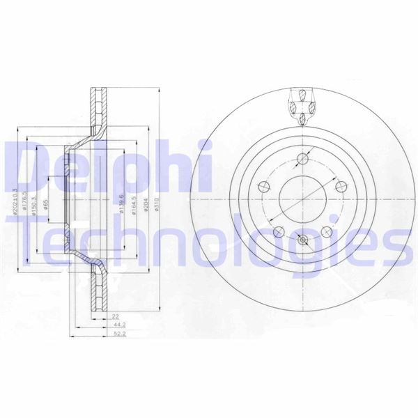 DELPHI BG4090 Fren Sistemleri Fren Diski - AUDI TT (8J3) uyumlu