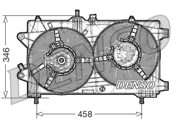 DENSO DER09044 Soğutma Sistemi Fan - FIAT GRANDE PUNTO (199_) uyumlu