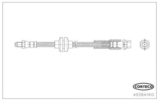 CORTECO 49384160 Fren Sistemleri Fren Hortumları - VOLVO V40 Cross Country (526) uyumlu