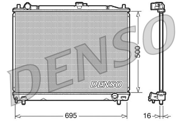 DENSO DRM45008 Soğutma Sistemi Su Soğutucu & Parçaları - MITSUBISHI PAJERO III Canvas Top (V6_W, V7_W) uyumlu