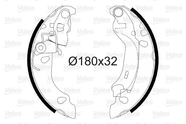 VALEO 564081 Fren Sistemleri Fren Pabucu - FIAT PANDA (169_) uyumlu