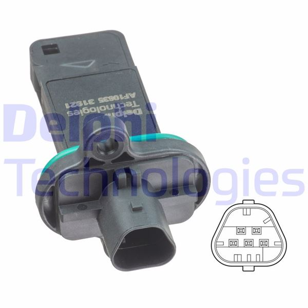 DELPHI AF10635-12B1 Motor Hava Kütle Ölçer (MAF Sensörü) - OPEL MOKKA / MOKKA X (J13) uyumlu
