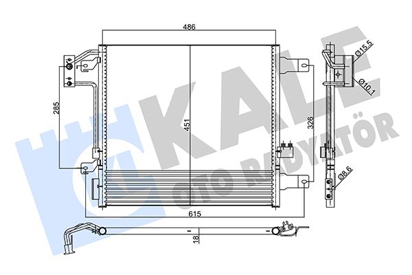 KALE OTO RADYATÖR 358055 İklimlendirme Sistemi Klima Radyatörü - JEEP WRANGLER III (JK) uyumlu