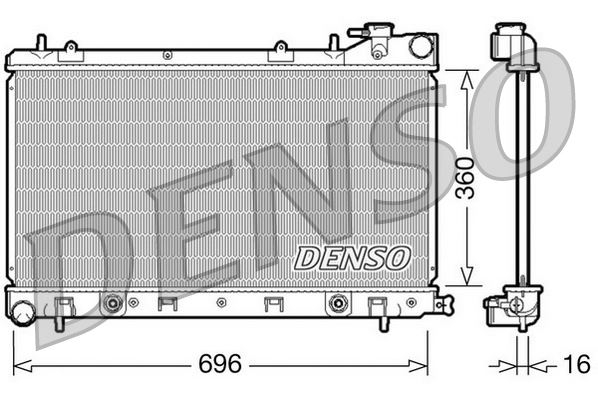 DENSO DRM36002 Soğutma Sistemi Su Soğutucu & Parçaları - SUBARU FORESTER (SG_) uyumlu