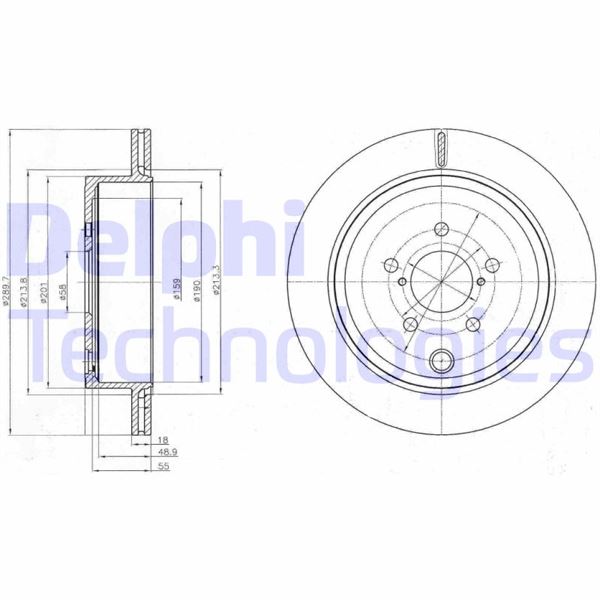 DELPHI BG4288 Fren Sistemleri Fren Diski - TOYOTA GT 86 Coupe (ZN6_) uyumlu