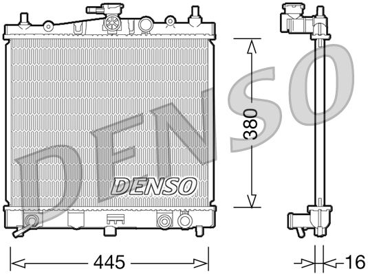 DENSO DRM46036 Soğutma Sistemi Su Soğutucu & Parçaları - NISSAN MICRA III (K12) uyumlu