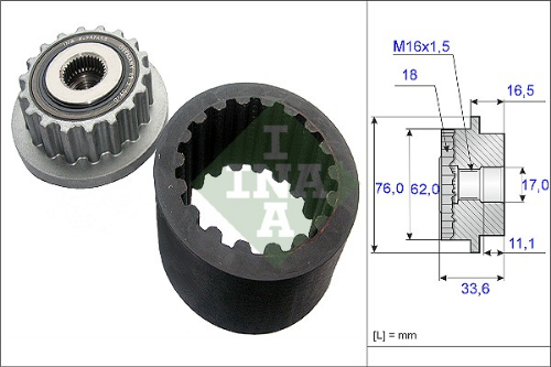 Schaeffler INA 535 0186 10 Motor Esnek Kavrama Manşonu - VW TOUAREG (7LA, 7L6, 7L7) uyumlu