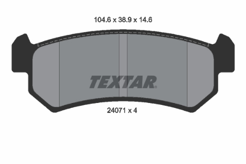 TEXTAR 2407101 Fren Sistemleri Fren Balatası - CHEVROLET LACETTI Station wagon (J200) uyumlu