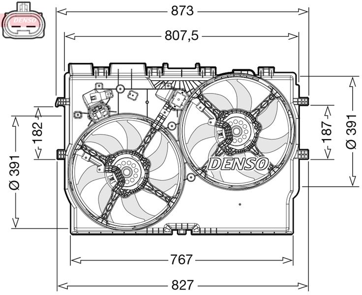 DENSO DER09310 Soğutma Sistemi Fan - FIAT DUCATO Minibüs/Otobüs (250_) uyumlu