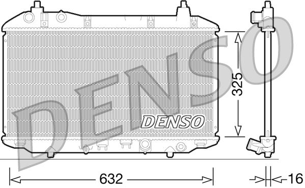 DENSO DRM40031 Soğutma Sistemi Su Soğutucu & Parçaları - HONDA CIVIC VIII Hatchback (FN, FK) uyumlu
