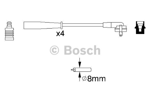 BOSCH 0 986 356 887 Ateşleme Sistemi Ateşleme Kablosu - FORD ESCORT IV (GAF, AWF, ABFT) uyumlu