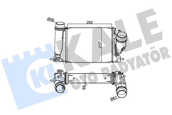 KALE OTO RADYATÖR 350985 Motor Turbo Radyatörü - NISSAN QASHQAI II (J11, J11_) uyumlu