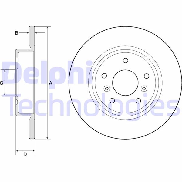 DELPHI BG4807C Fren Sistemleri Fren Diski - NISSAN QASHQAI II (J11, J11_) uyumlu