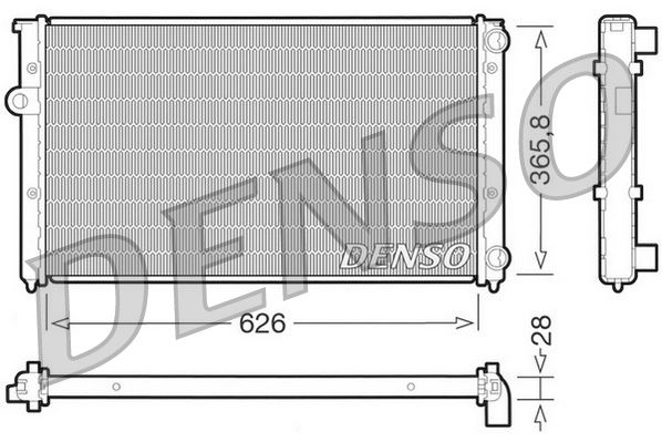 DENSO DRM32027 Soğutma Sistemi Su Soğutucu & Parçaları - VW PASSAT B3/B4 (3A2, 35I) uyumlu