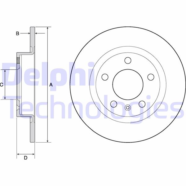 DELPHI BG4675 Fren Sistemleri Fren Diski - OPEL CORSA D (S07) uyumlu