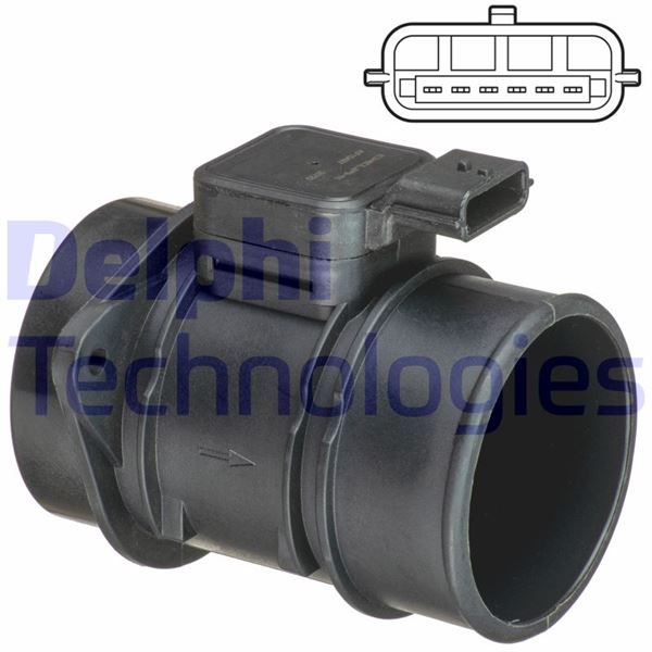 DELPHI AF10497-12B1 Motor Hava Kütle Ölçer (MAF Sensörü) - RENAULT CLIO III Kasa/eğik arka (SB_, SR_) uyumlu