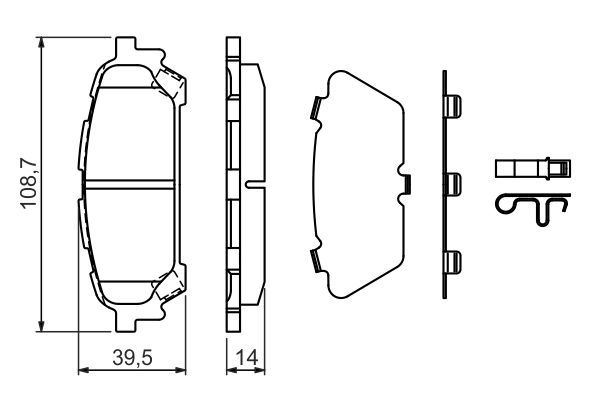 VALEO 670875 Fren Sistemleri Fren Balatası - SUBARU IMPREZA Station wagon (GG) uyumlu