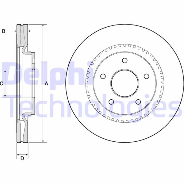 DELPHI BG4283 Fren Sistemleri Fren Diski - NISSAN JUKE (F15) uyumlu