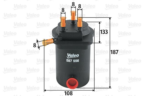VALEO 587556 Yakıt Sistemi Yakıt Filtresi - RENAULT MEGANE II (BM0/1_, CM0/1_) uyumlu