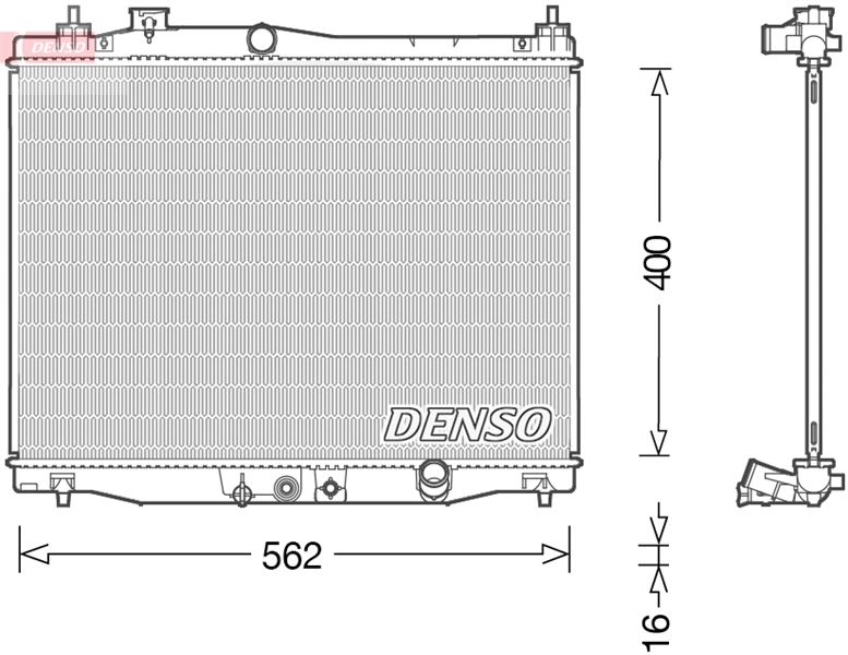 DENSO DRM40046 Soğutma Sistemi Su Soğutucu & Parçaları - HONDA JAZZ IV (GK_) uyumlu