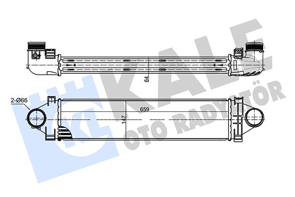 KALE OTO RADYATÖR 357355 Motor Turbo Radyatörü - LAND ROVER FREELANDER 2 (L359) uyumlu