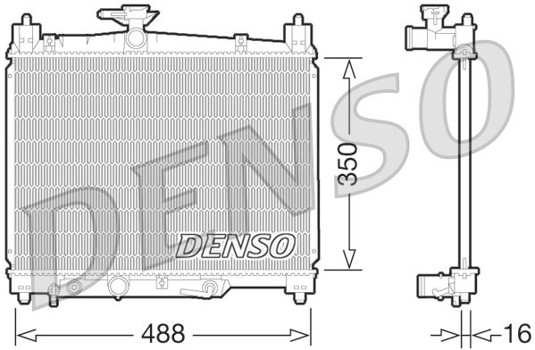 DENSO DRM50066 Soğutma Sistemi Su Soğutucu & Parçaları - TOYOTA YARIS (_P1_) uyumlu