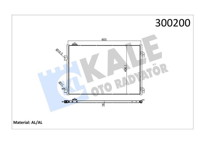 Klima Radyatörü - KALE OTO RADYATÖR - 050ABC070 Ürün Görseli