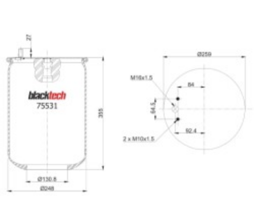 Vibracoustic RML75531 Süspansiyon Sistemi Süspansiyon Körüğü