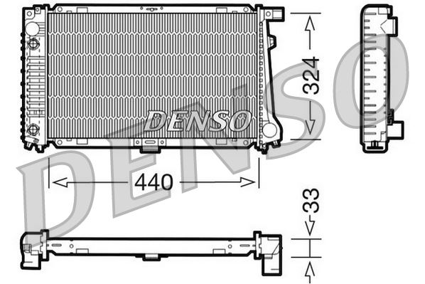 DENSO DRM05033 Soğutma Sistemi Su Soğutucu & Parçaları - BMW 3 (E30) uyumlu
